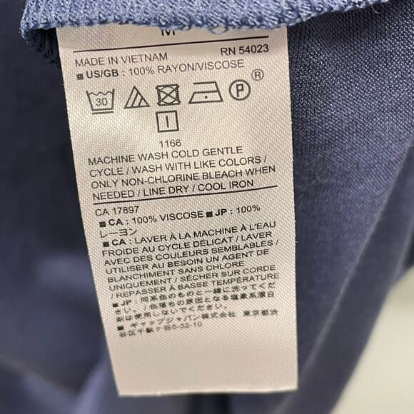 Banana Republic Blue Tank Top Sleeveless V Neck M NEW - Picture 5 of 5